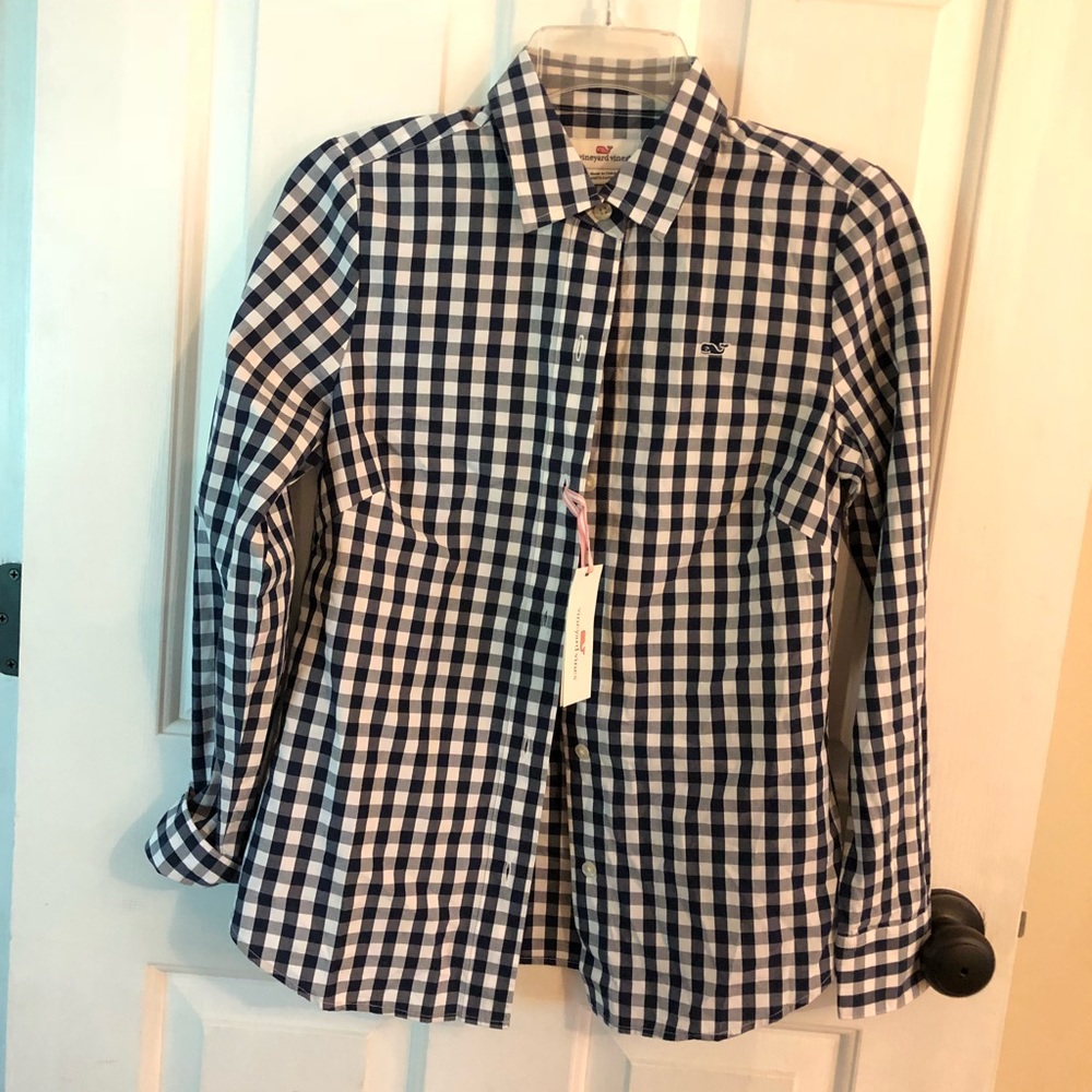 NWT Vineyard Vines button down gingham shirt